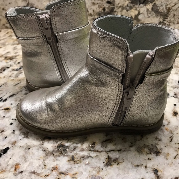 Metallic Silver Ankle Boots - Picture 4 of 4